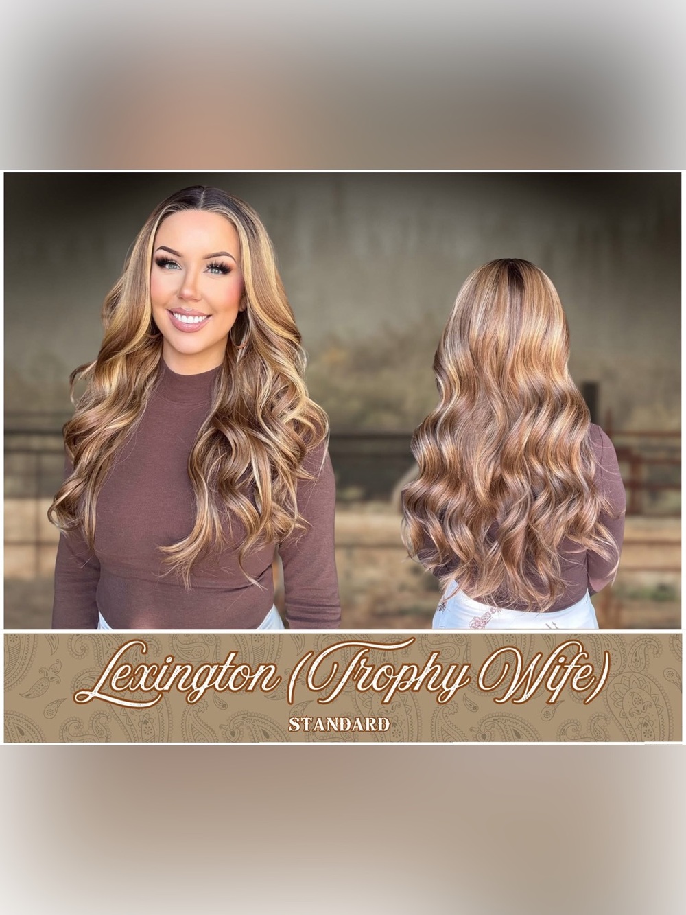 Lexington (Trophy Wife) Women’s Long Wavy Wig - Honey Brunette bio futura